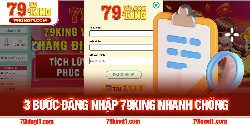 Các bước đăng nhập 79KING dễ dàng